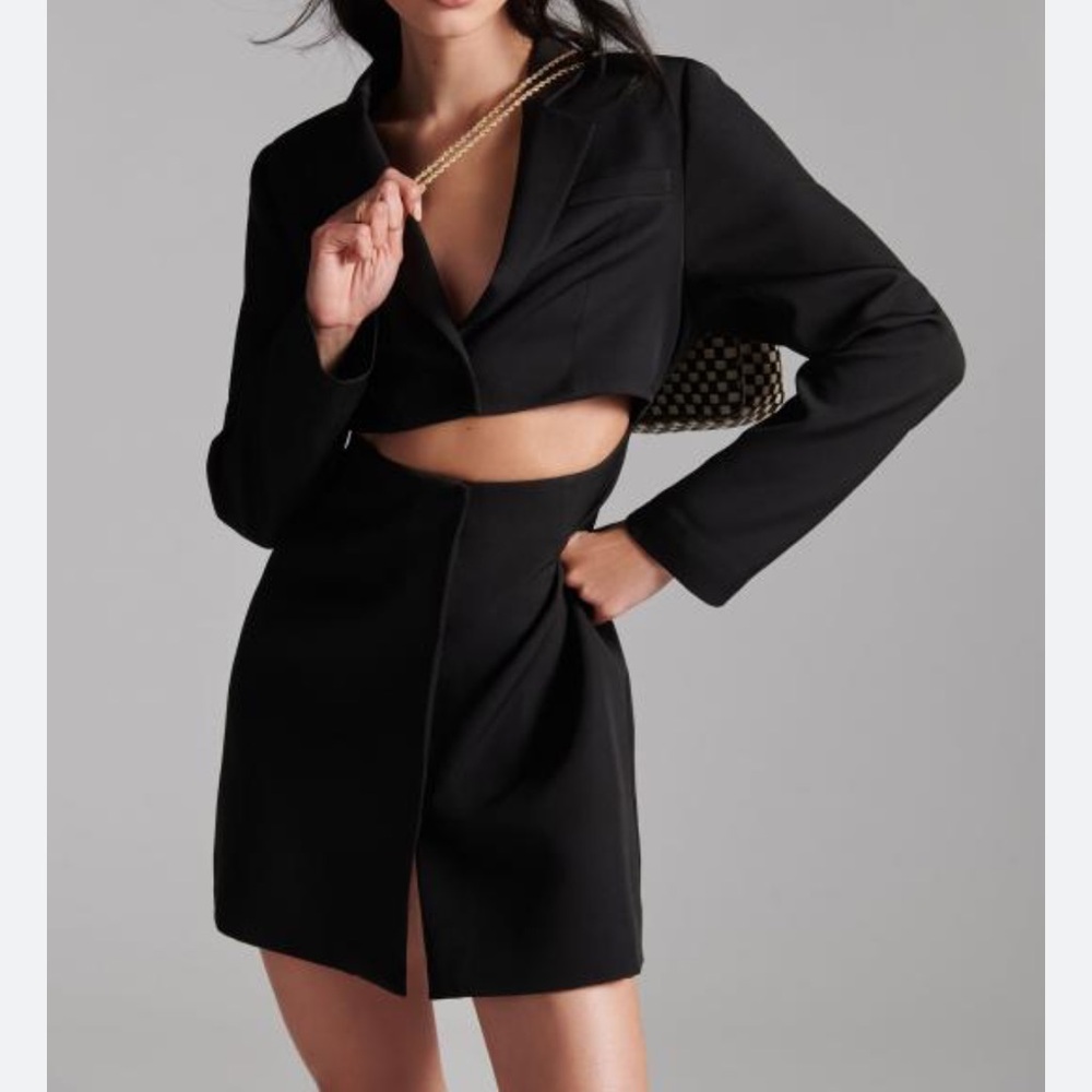 NWT Mare Mare x Anthropologie Cut-Out Blazer Mini Dress Size XS